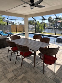 Outside pool area