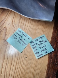 Notes from the previous visitors