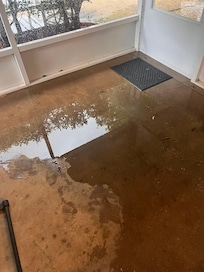 Flooded patio