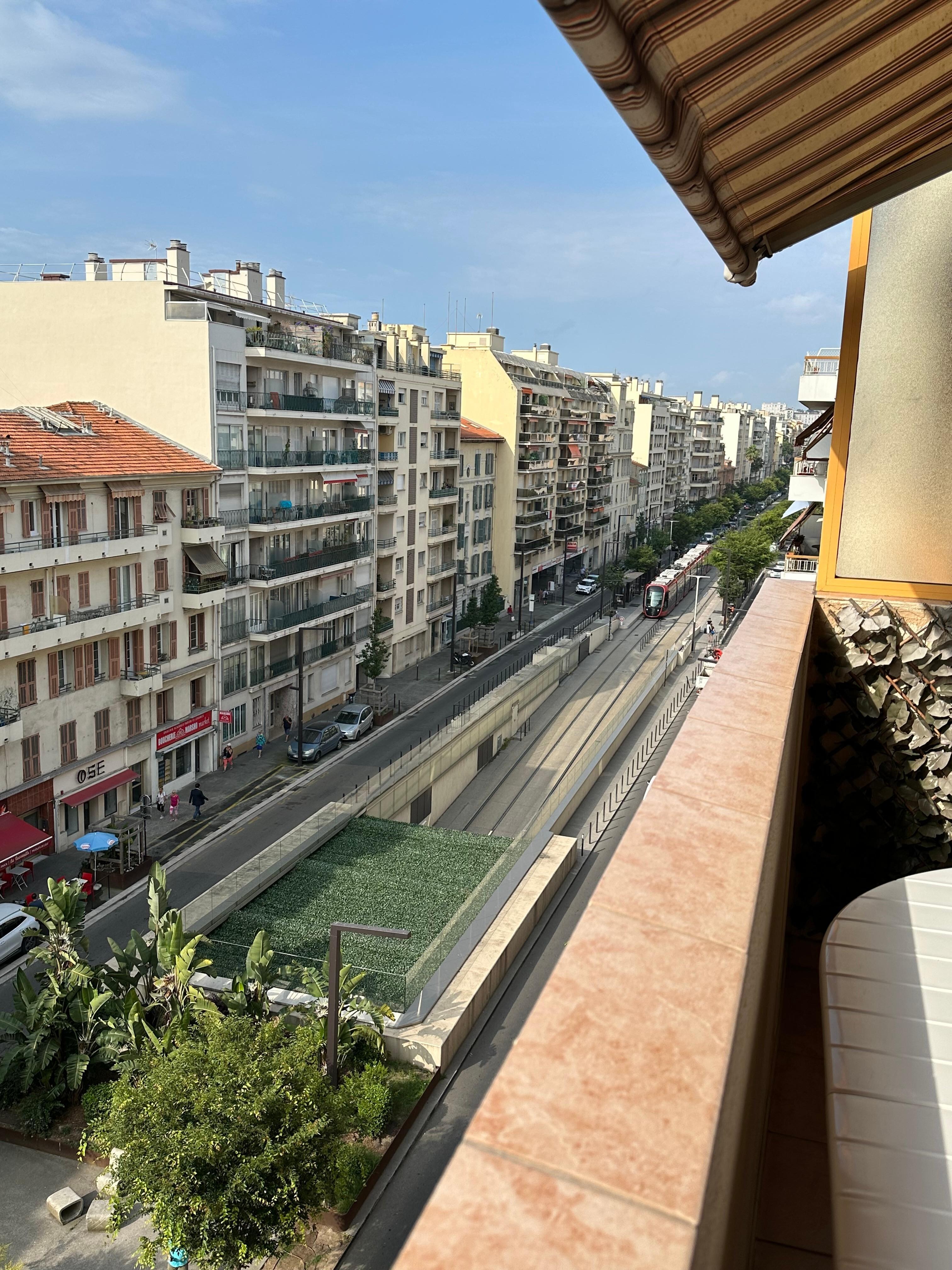 Tram stop from the balcony 