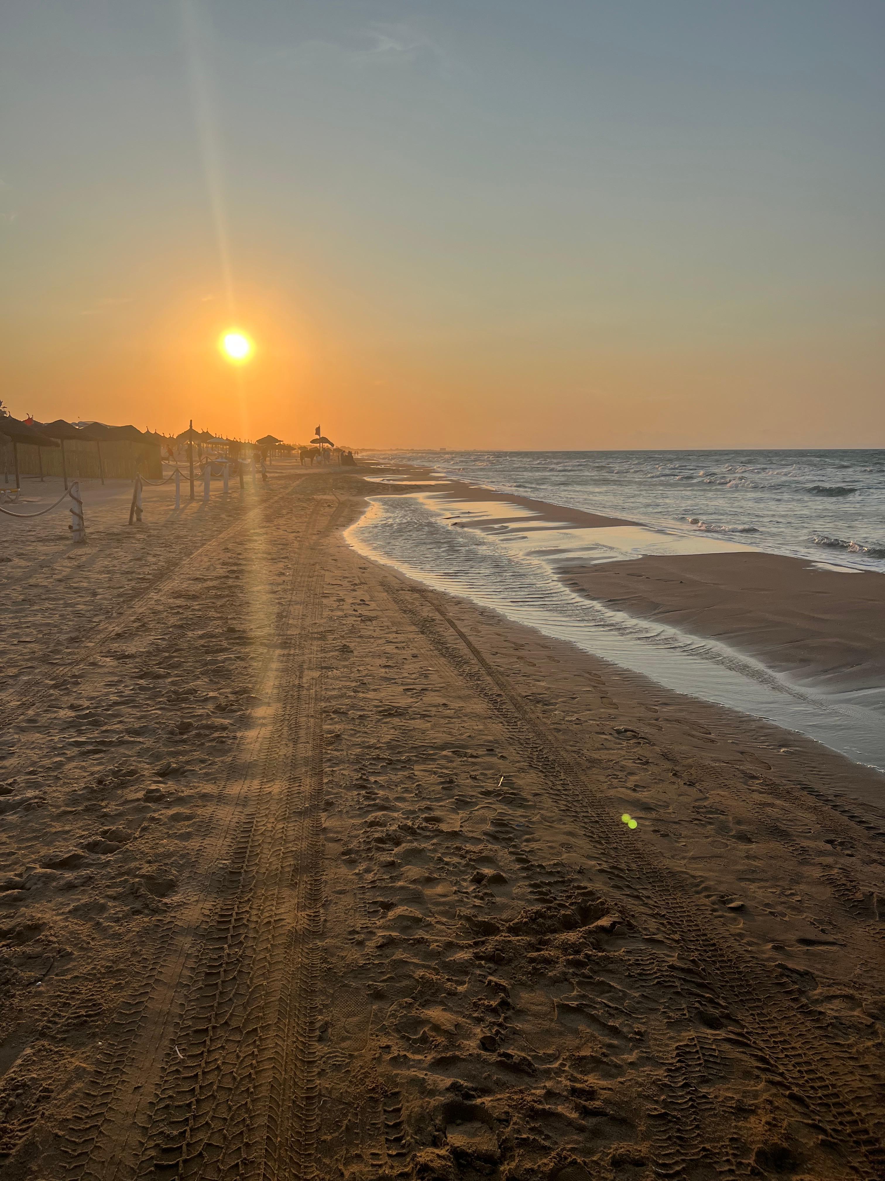 Beach at sunset