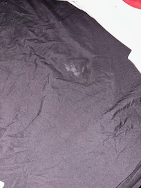 Lovely stain on the bunkbed sheets when we arrived.