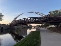 Walking trail along the river from the hotel.