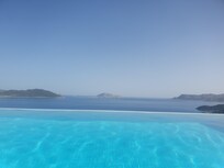 From in the pool looking out.