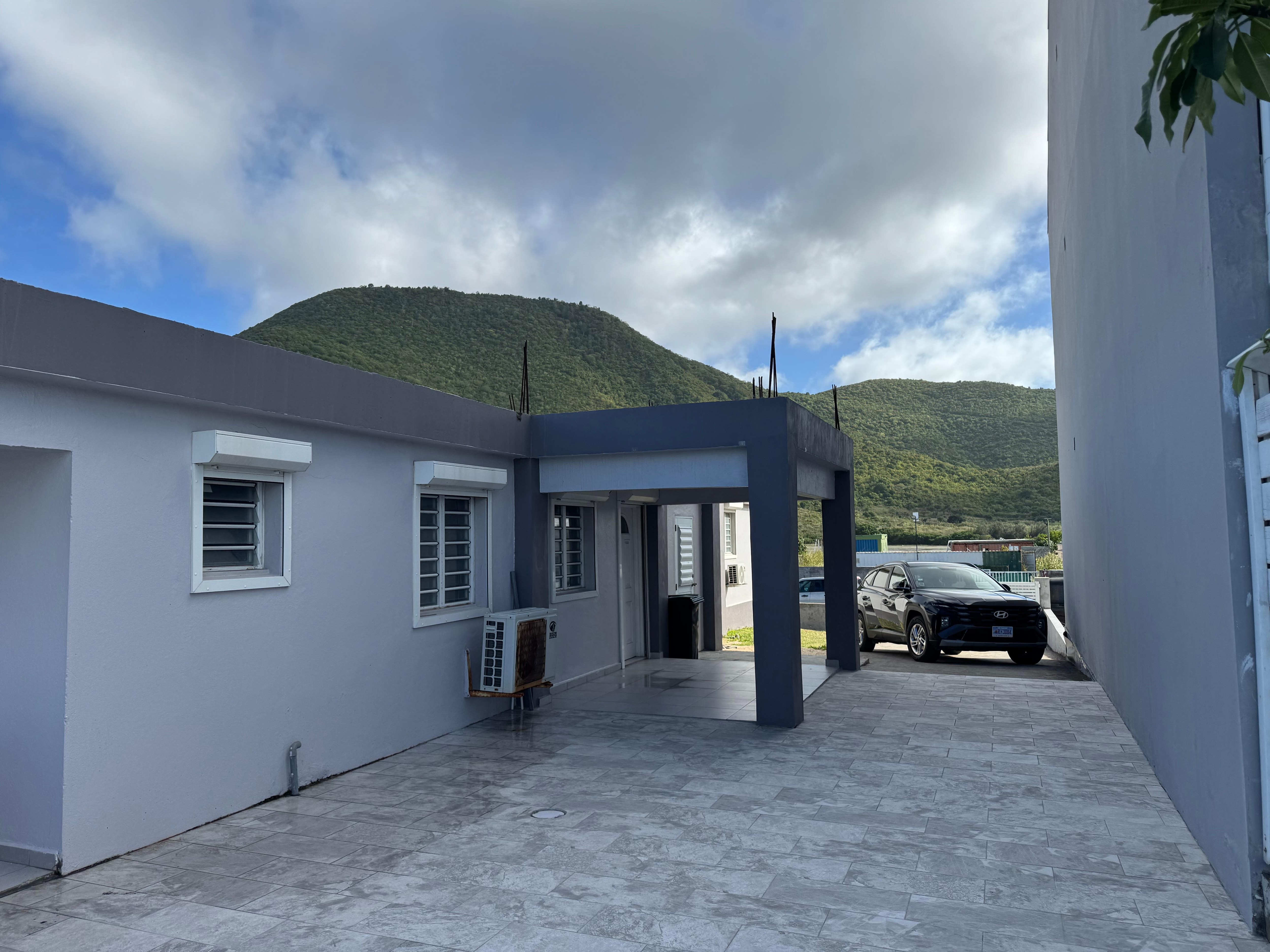 View from the patio toward the street.