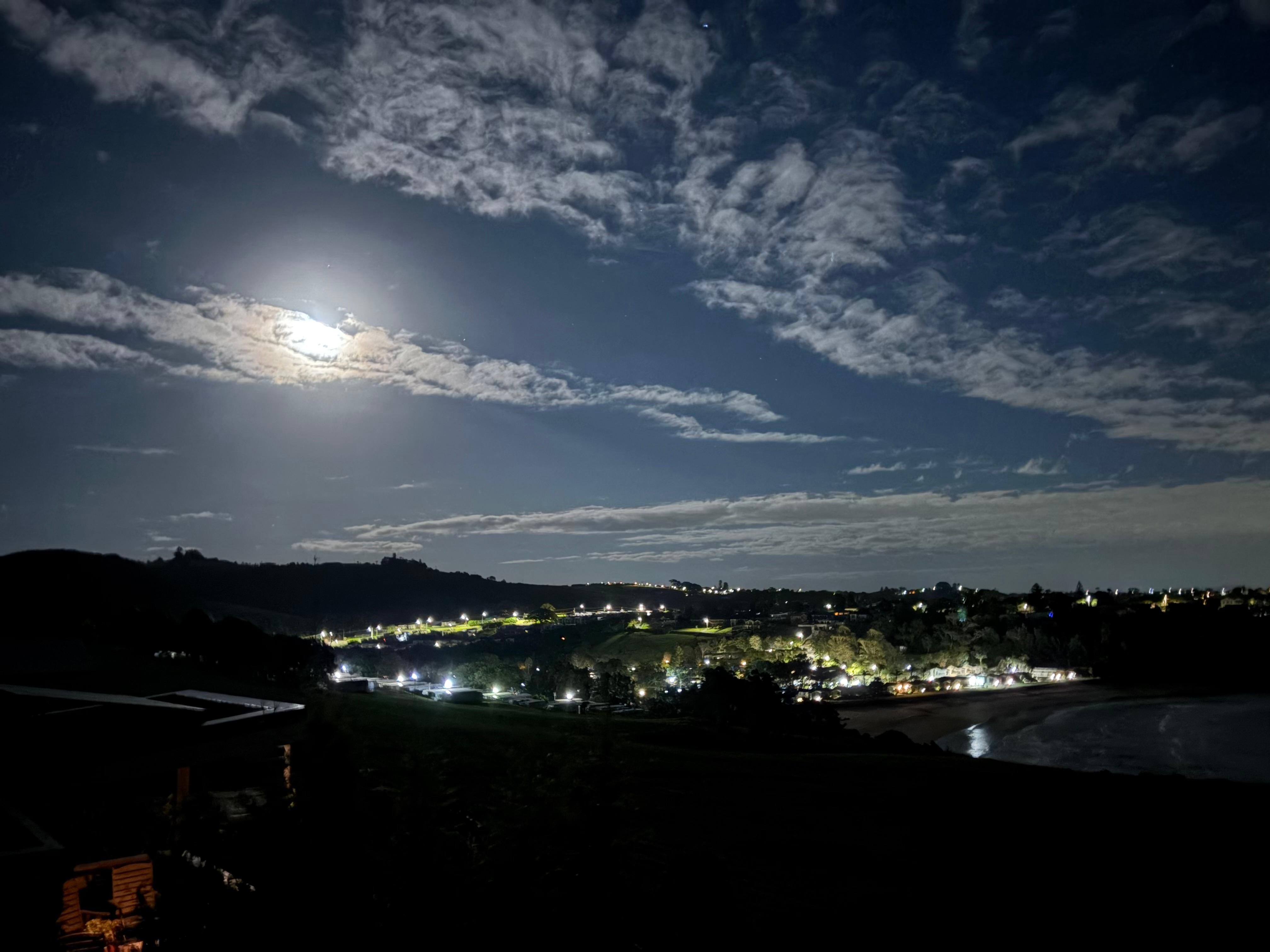 Night view from balcony 