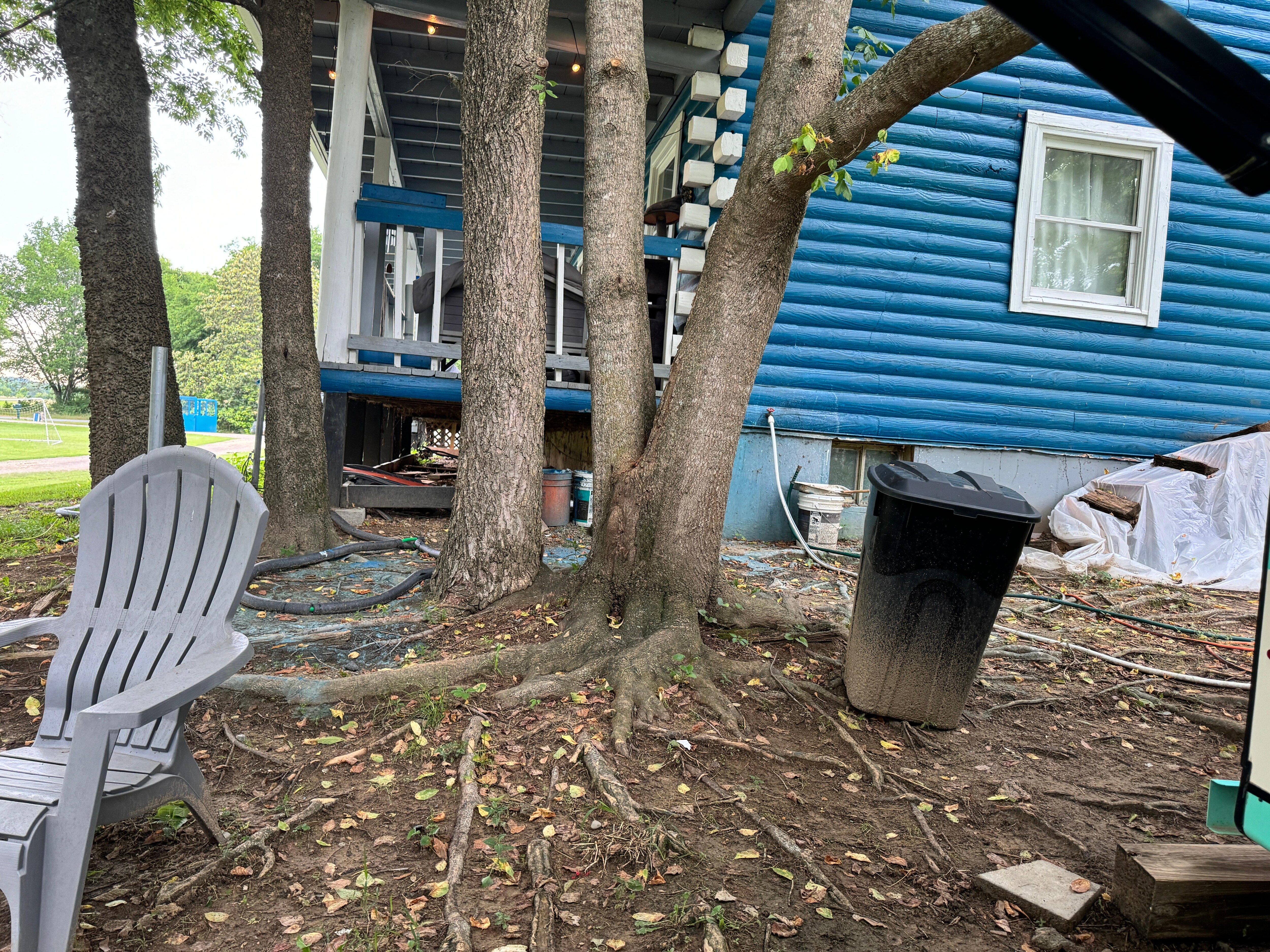 View of the house from the sitting area.
