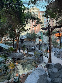 Love having space to take a break from smoke and casino noise.