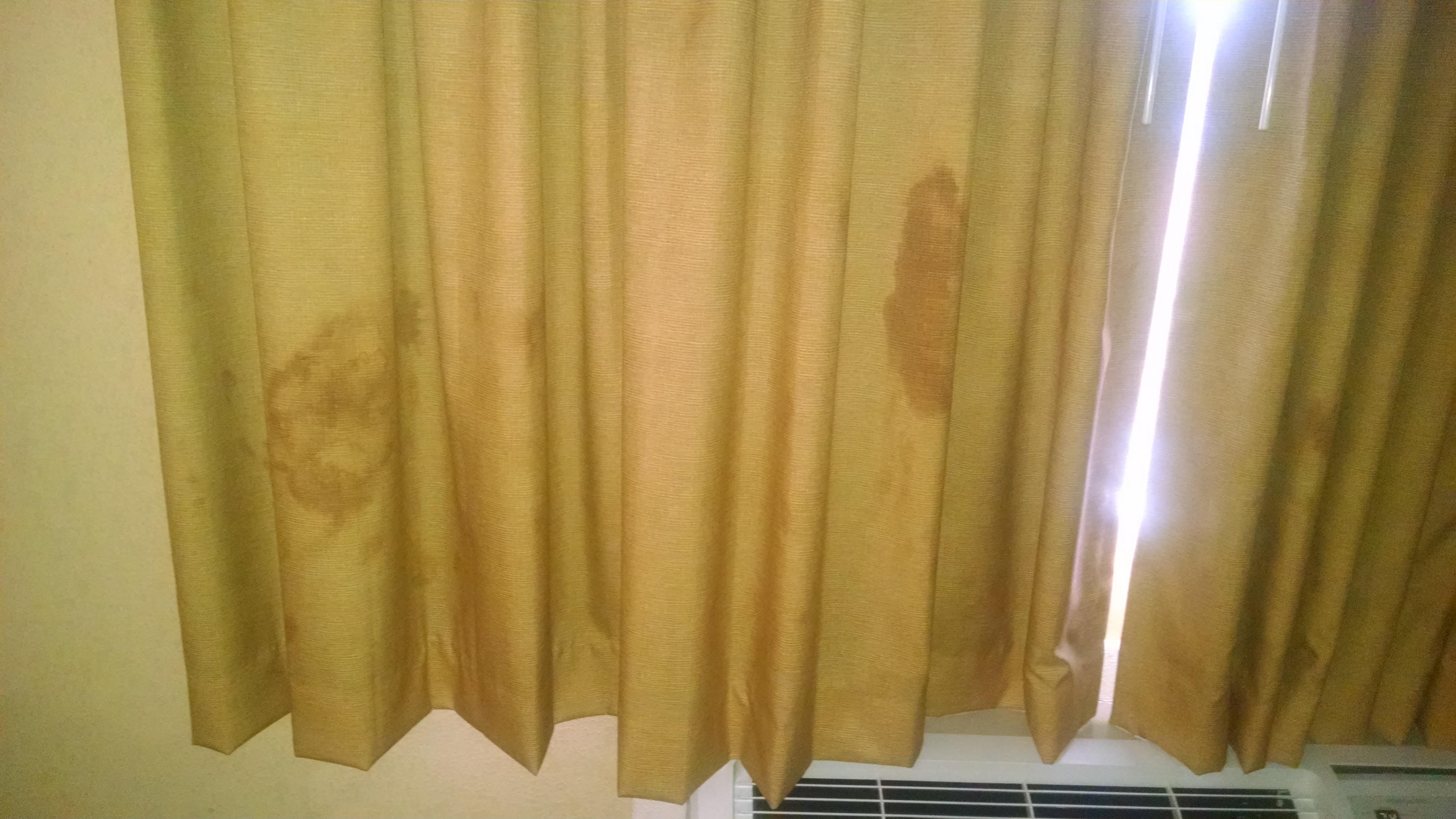 Stains on the curtains
