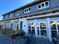 The hotel and breakfast room
