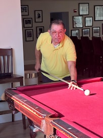 Shooting pool to relax