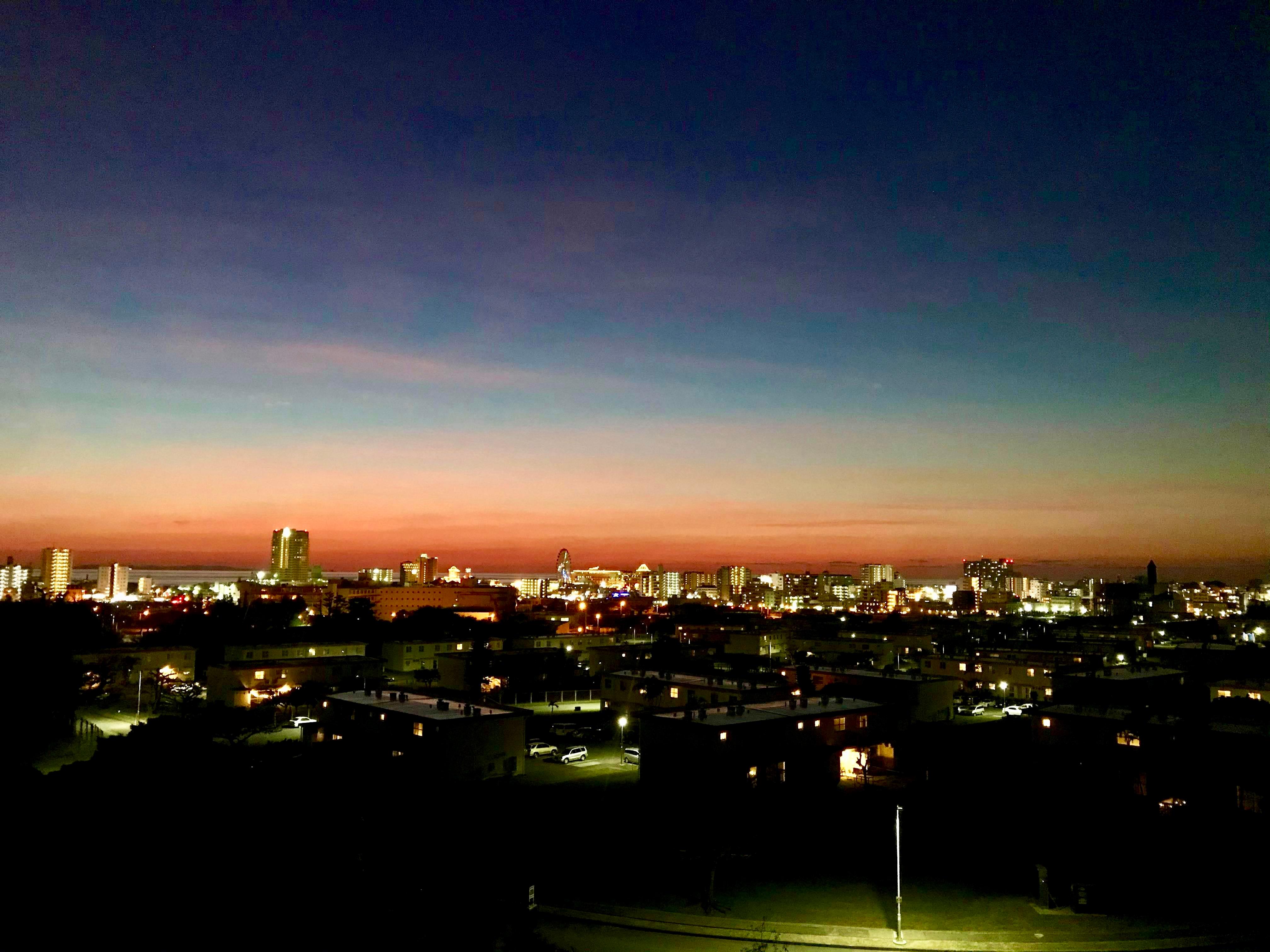 From the balcony after sunset.