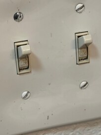 The light switches were caked in dirt