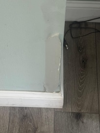 Wall peeling back