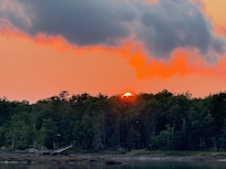 Sunset.
