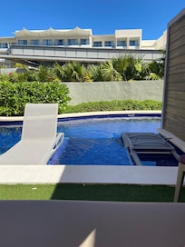 My view from the lounger in our backyard.