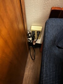 Tv and mini fridge plug