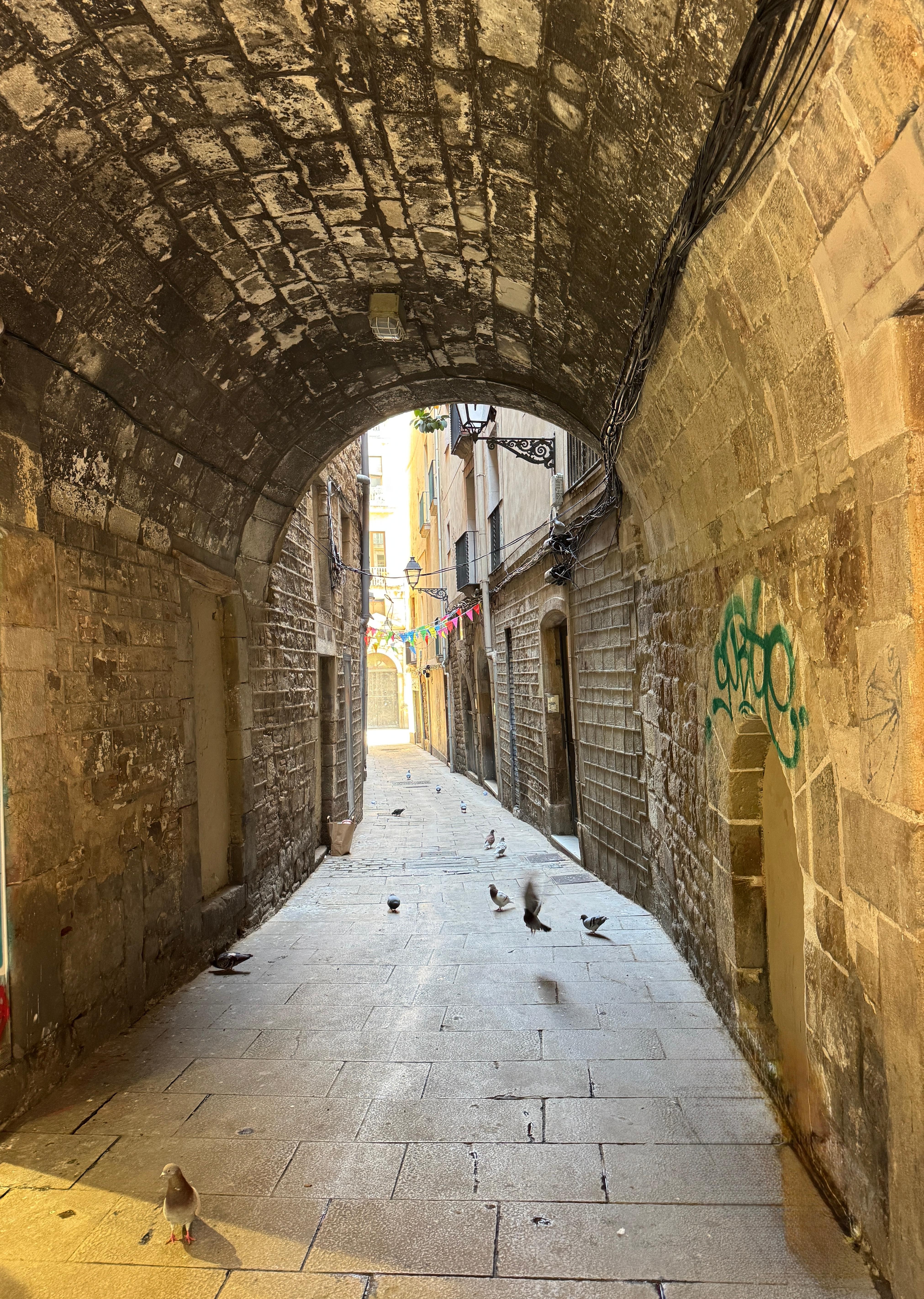 One of the laneways in Gothic Quarter