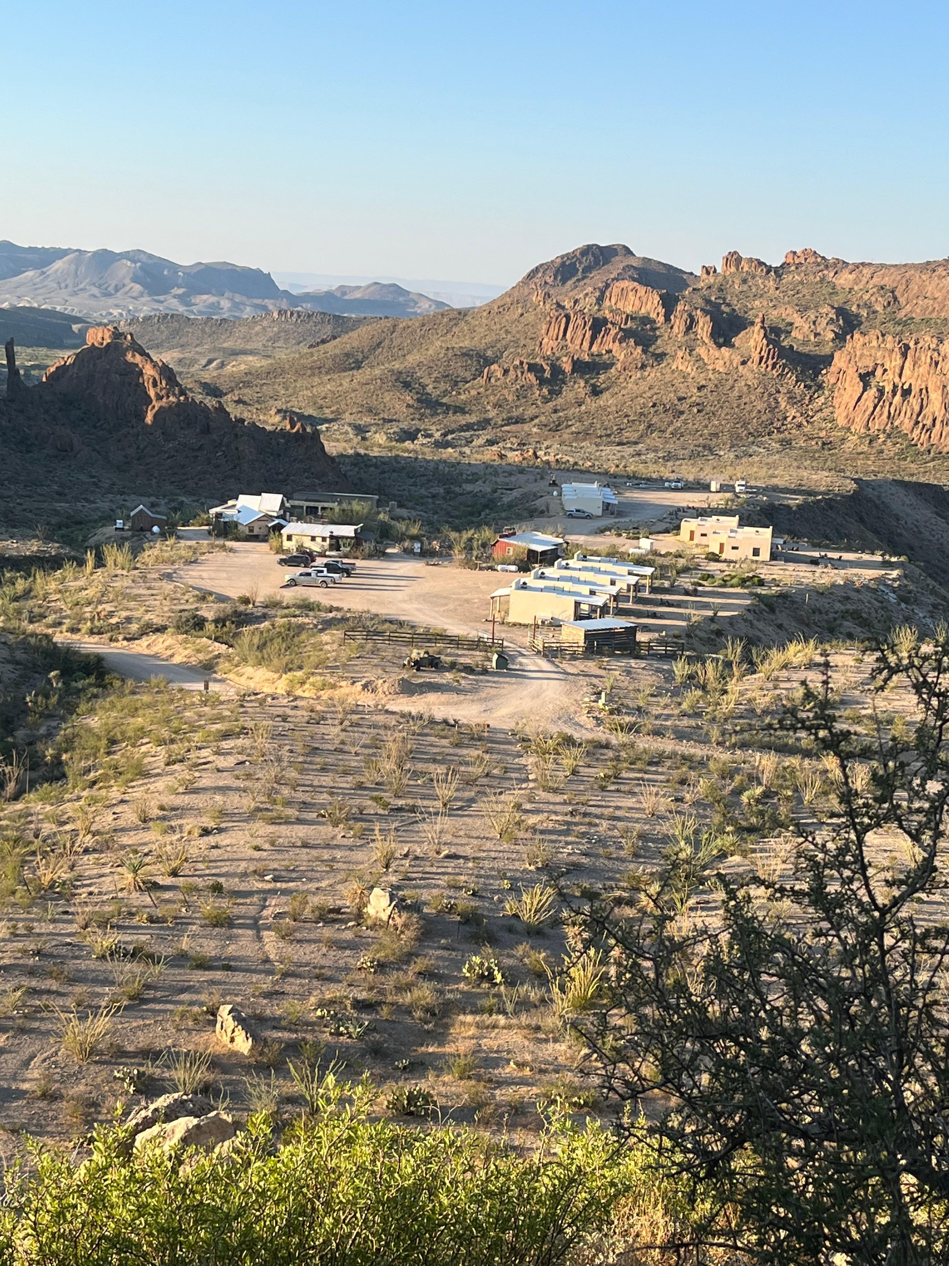 View of Ten Bit Ranch from Apache Cave