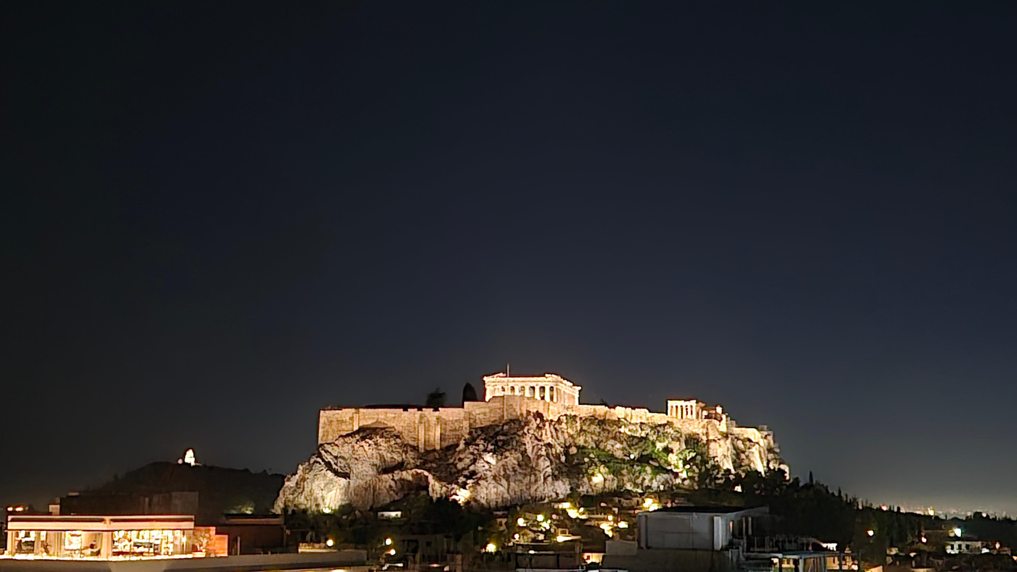 View of The Acropolis from Rooftop bar