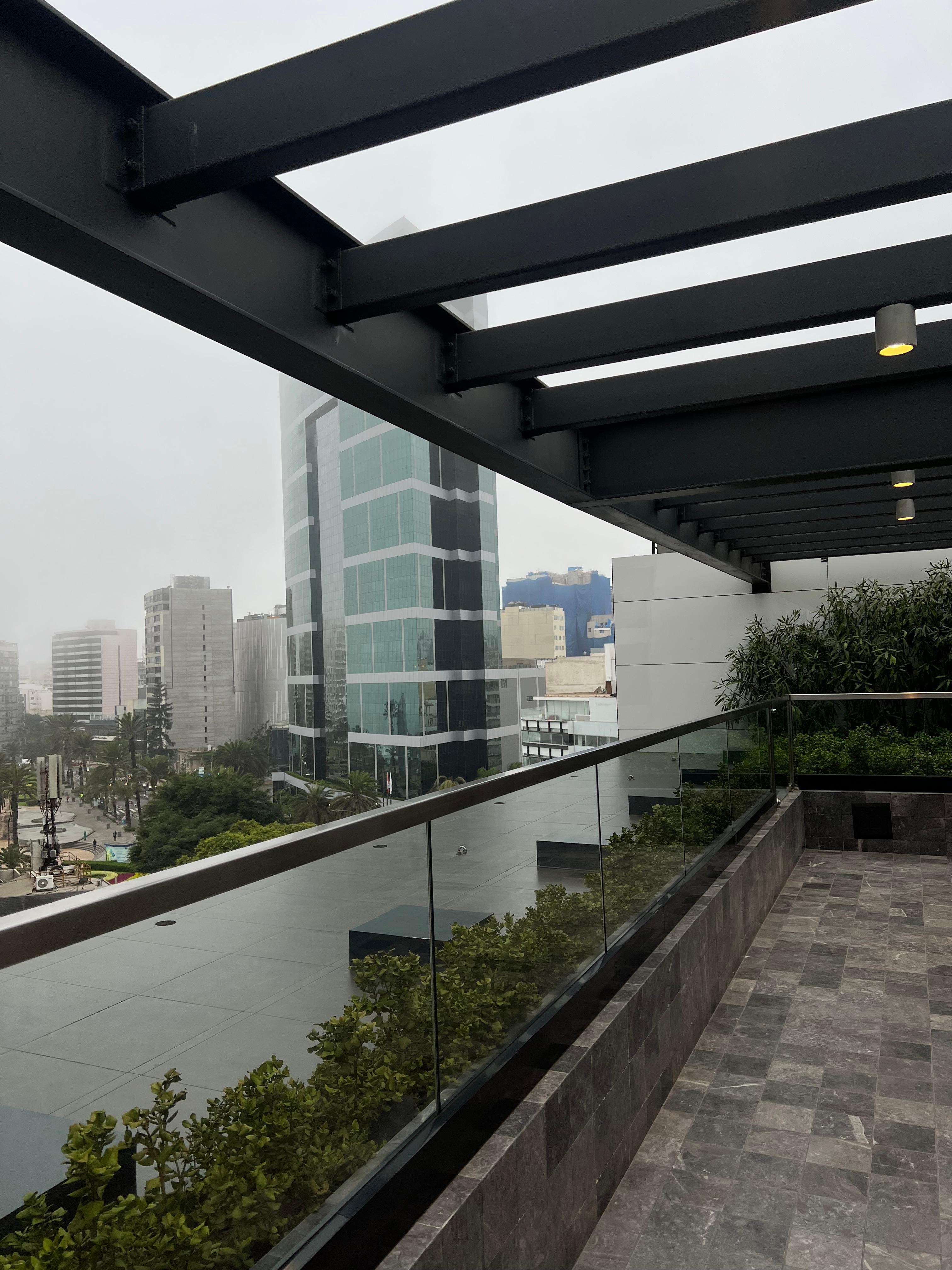 Balcony connected to the gym