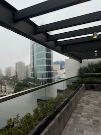Balcony connected to the gym