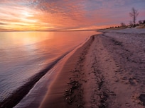 Park Point beach at Lake Superior, Duluth, MN