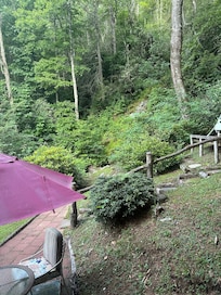 Outside the bedroom window