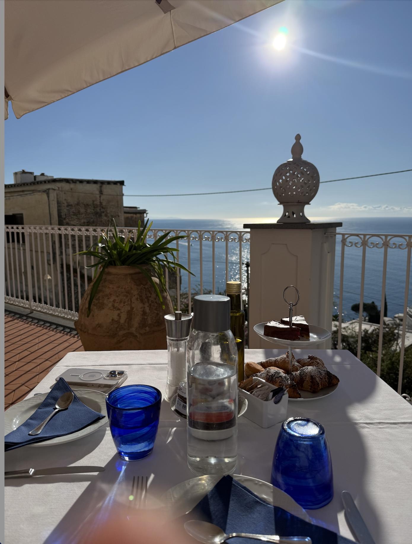 From the breakfast balcony.