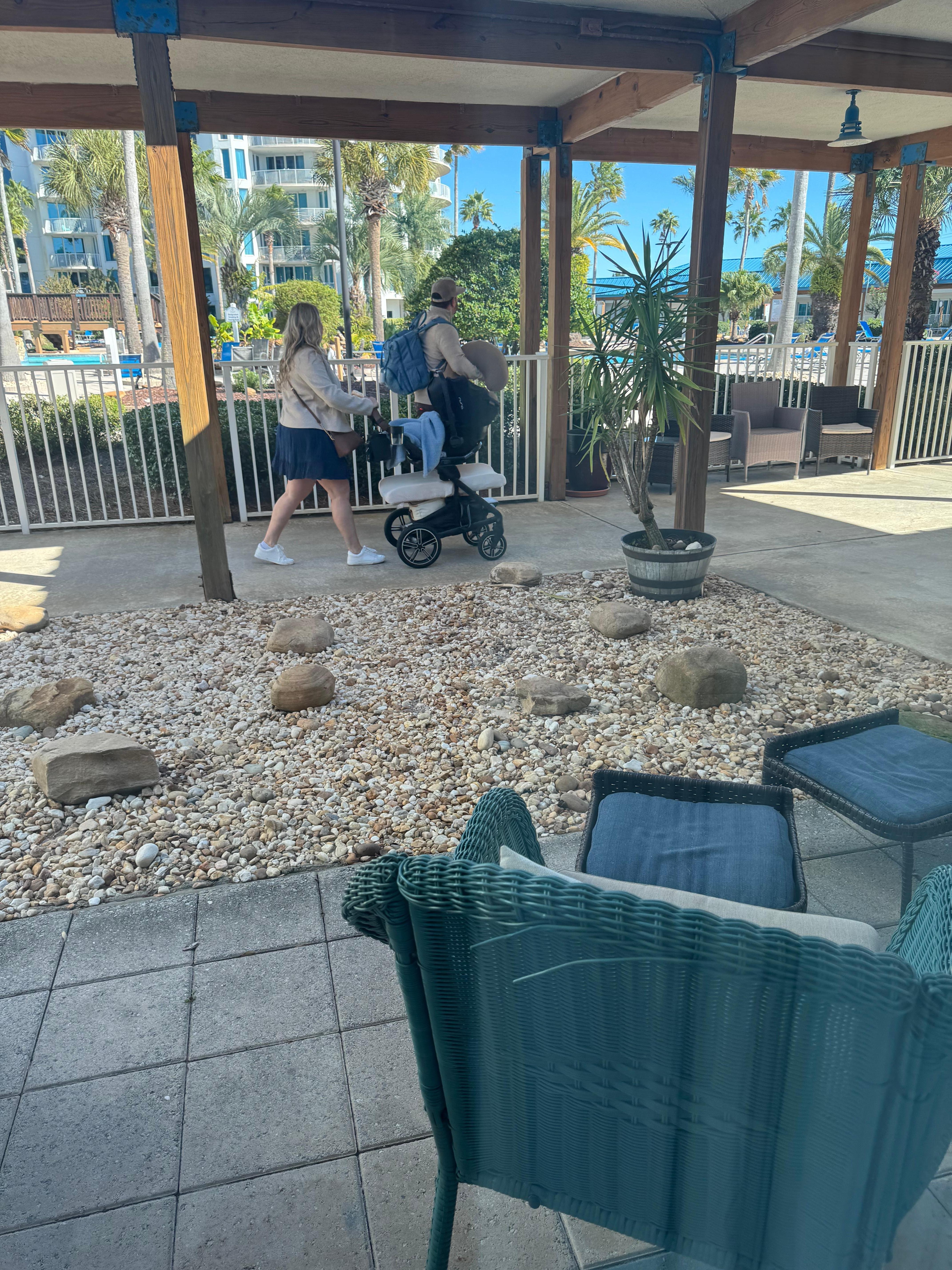 Outside patio and pool. 
