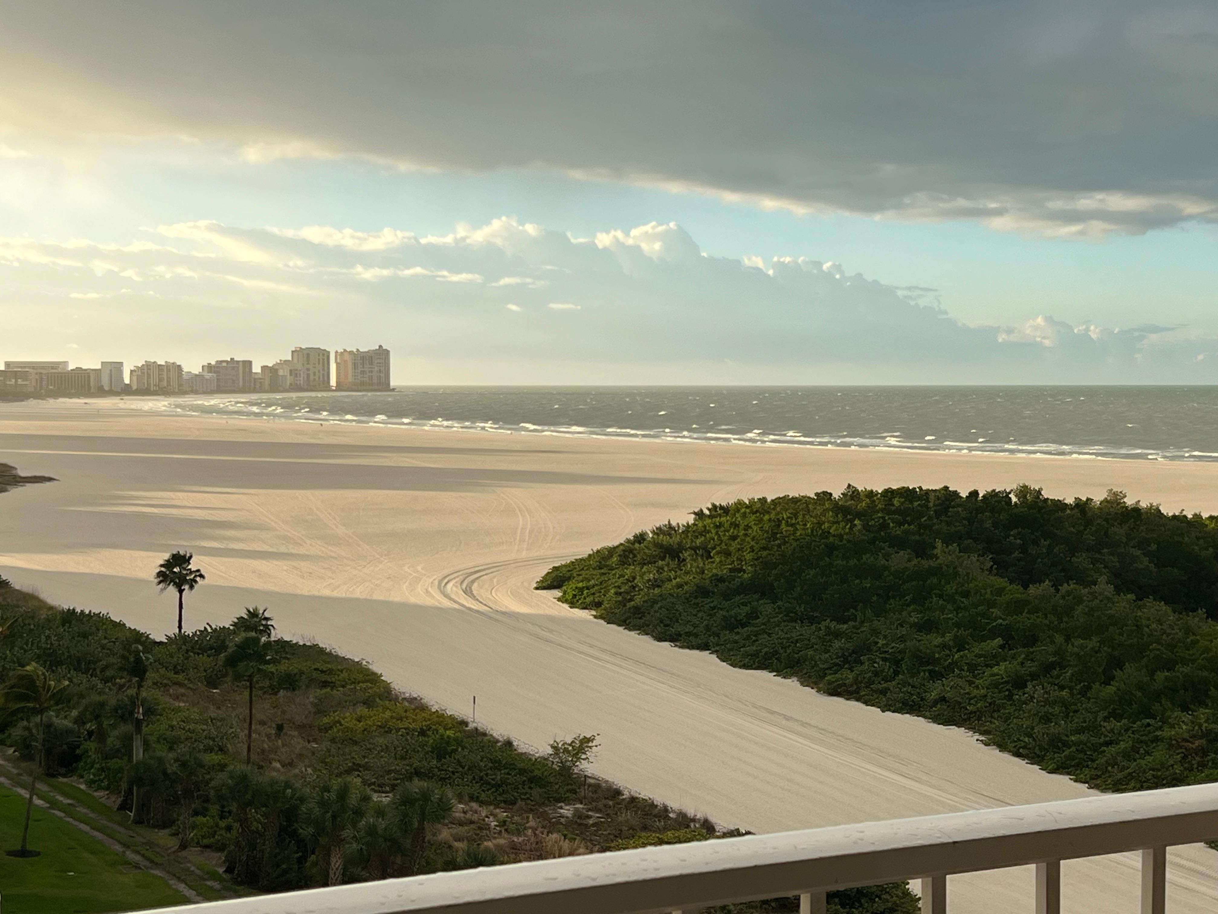 The view from the balcony 