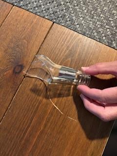 Glass found in the pool