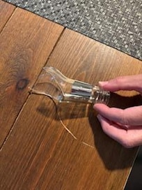 Glass found in the pool