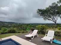 Pool & lounge chairs on the patio