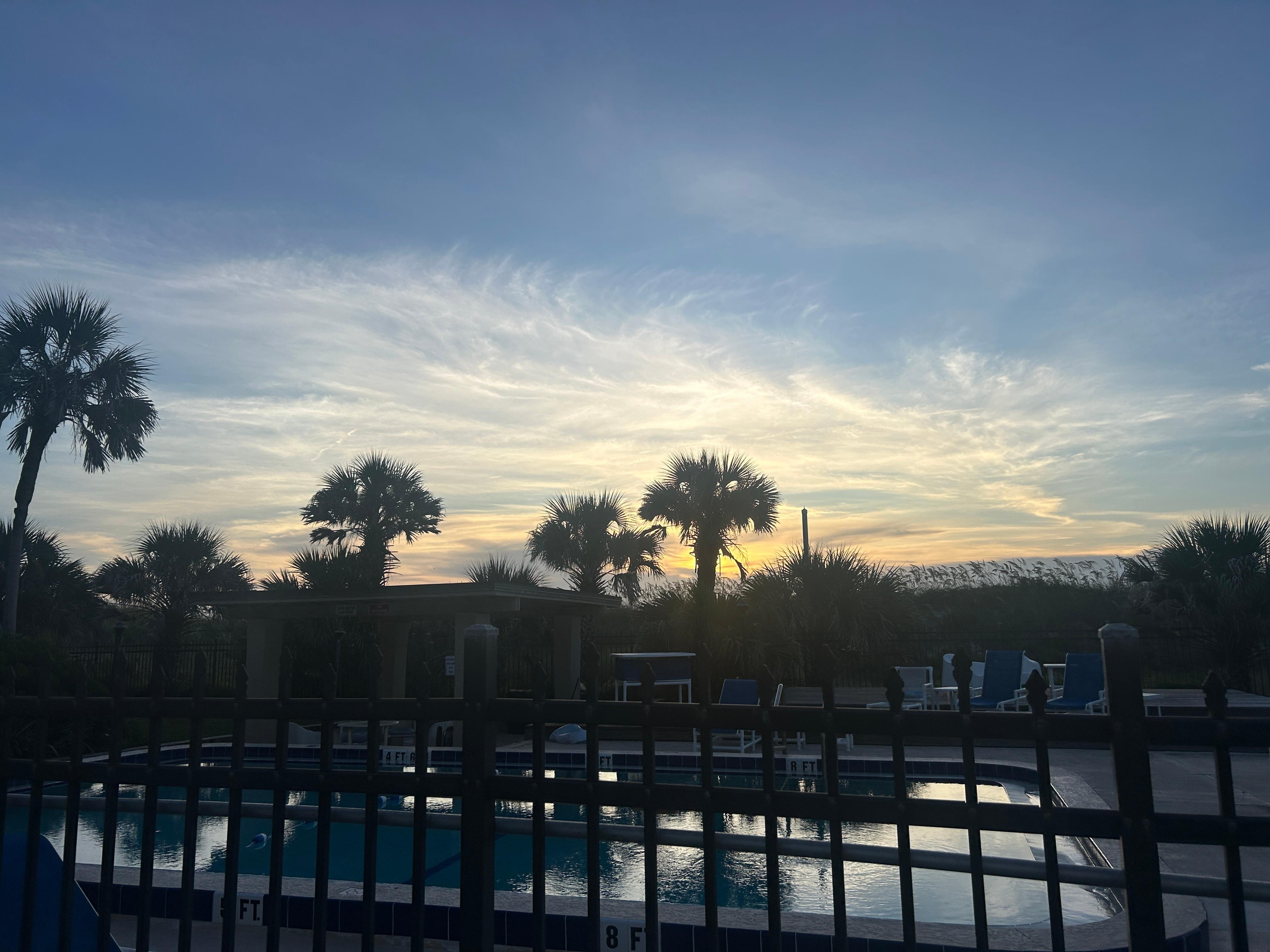 Pool at sunrise