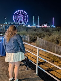 My niece on the boardwalk!!