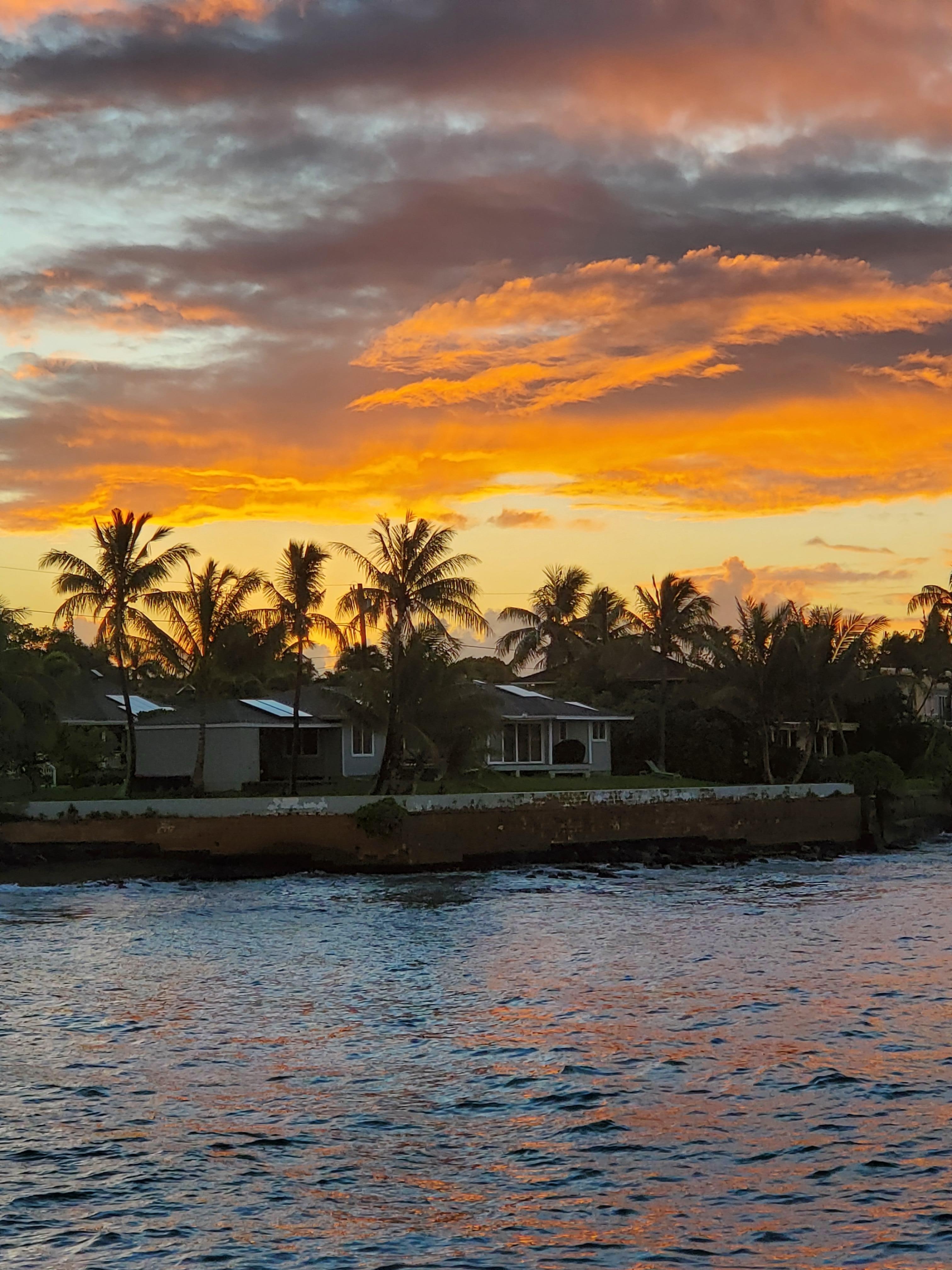 Perfect sunrise viewing from the lanai.