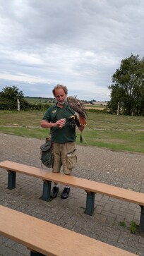 Paul, one of the volunteers, and huge font of raptor knowledge! I could have chatted to him for days!