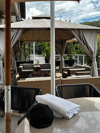 O espaço é agradável para descansar