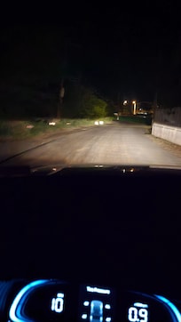 Driving back to the house at night