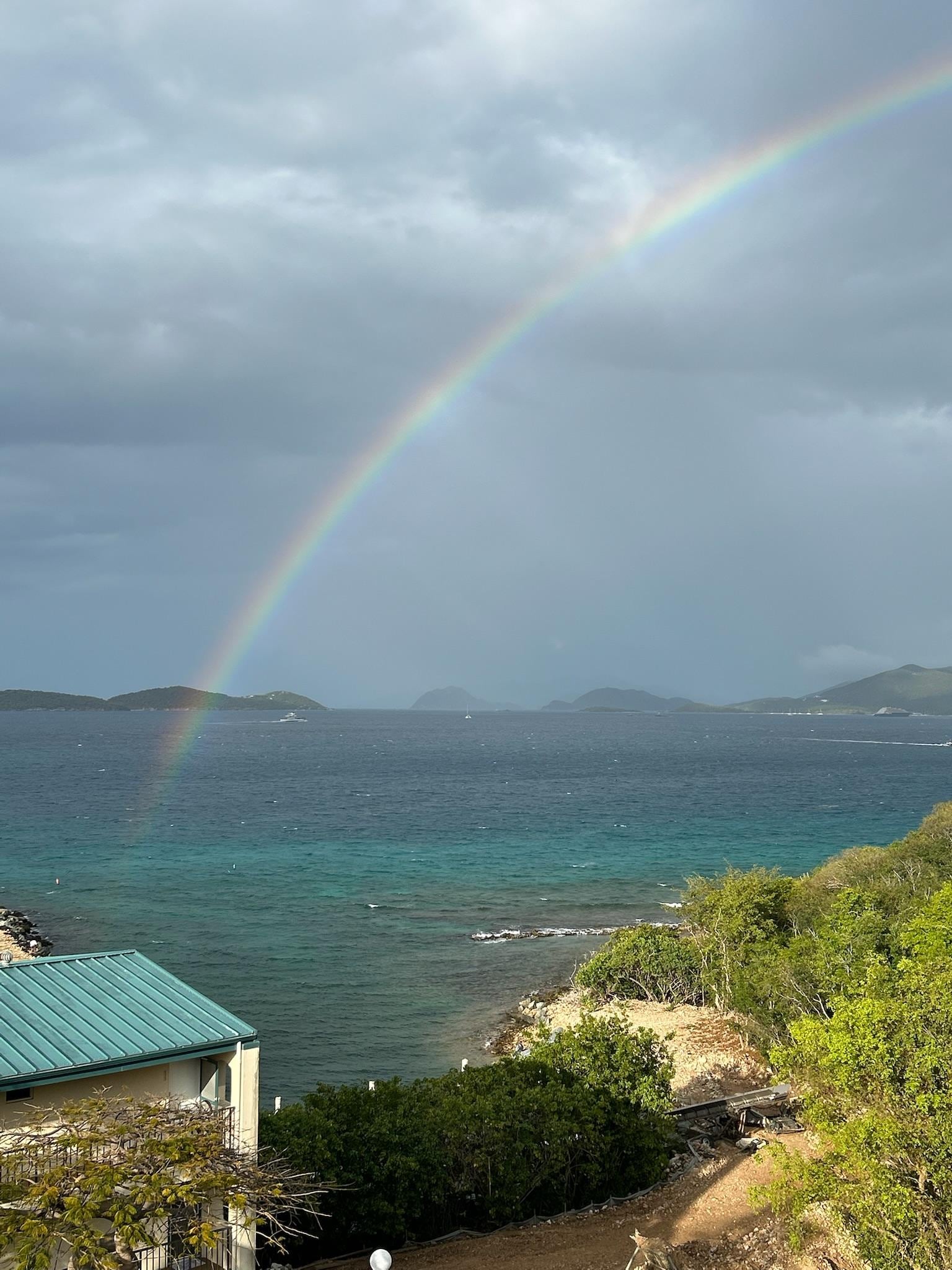 Rainbow view from balcony! 