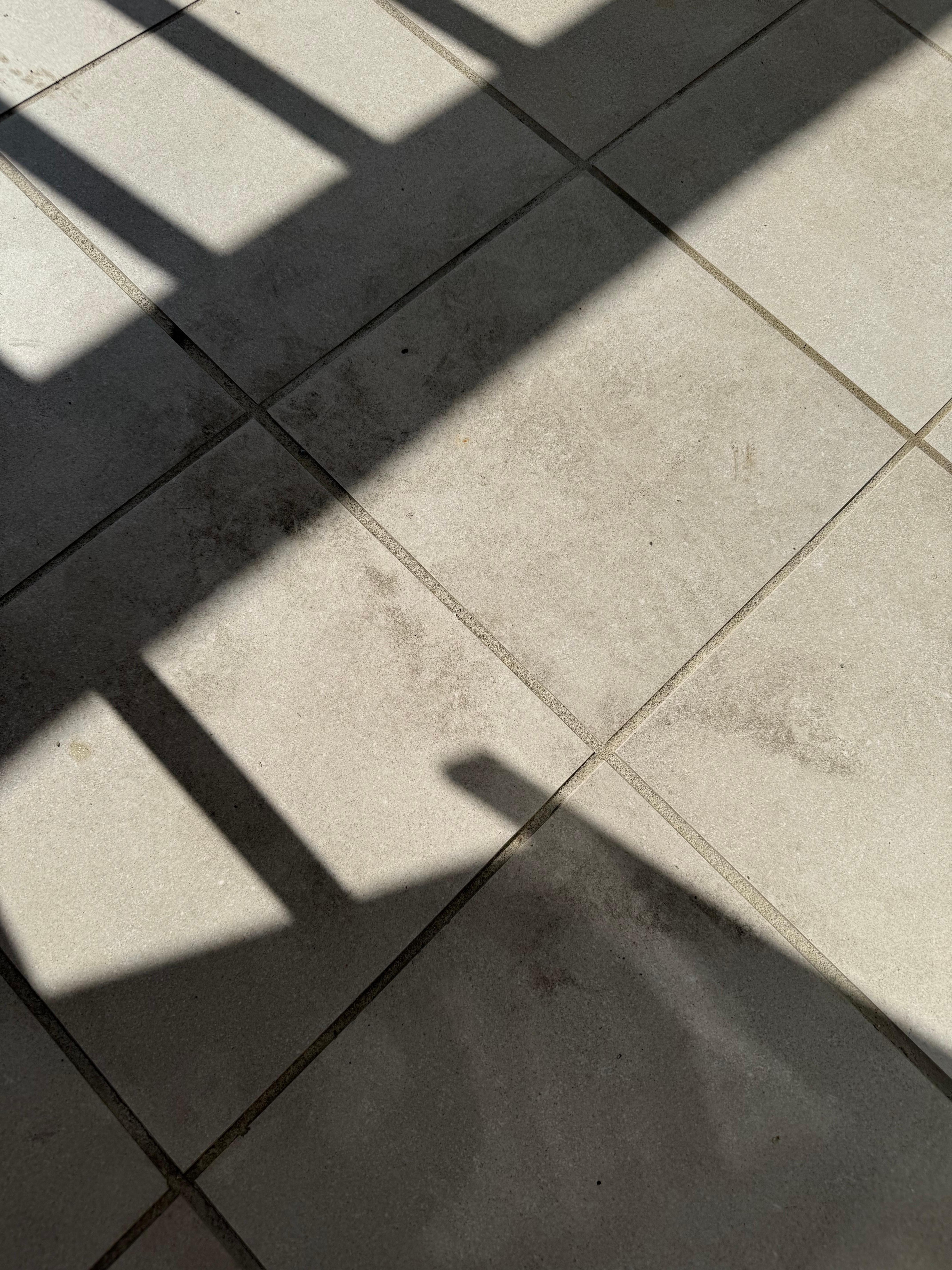 Patio dirty needed sweeping