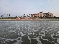 Beach Club GiGi is open through Grand Galvez, they stated it was only certain hours but the chairs never moved. The areas around it was clean and it was told that while it is open for other beach goers people staying at Grand Galvez had priority,