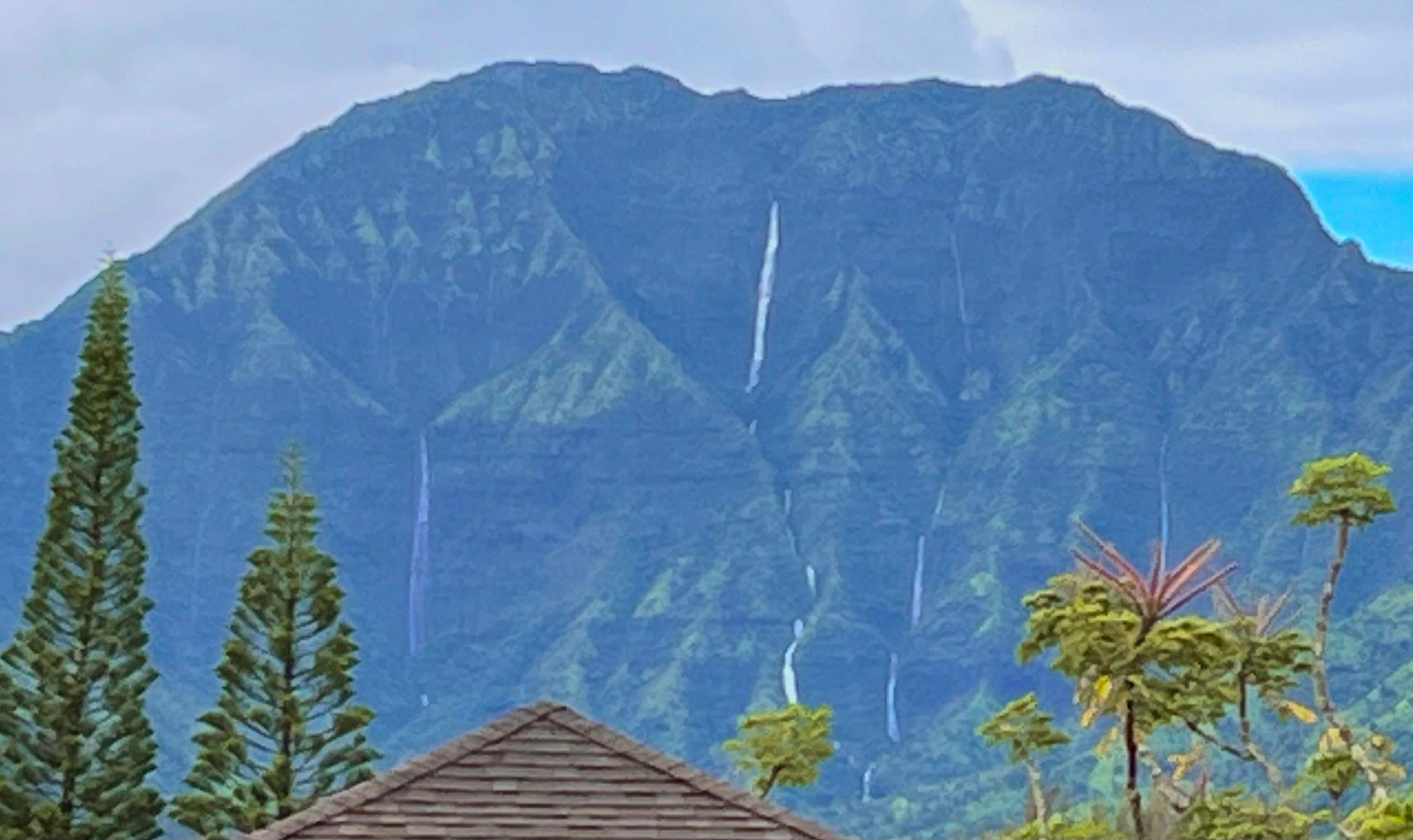 View from lanai toward mountains