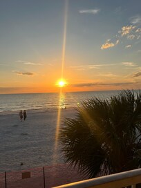 Sunset off balcony.