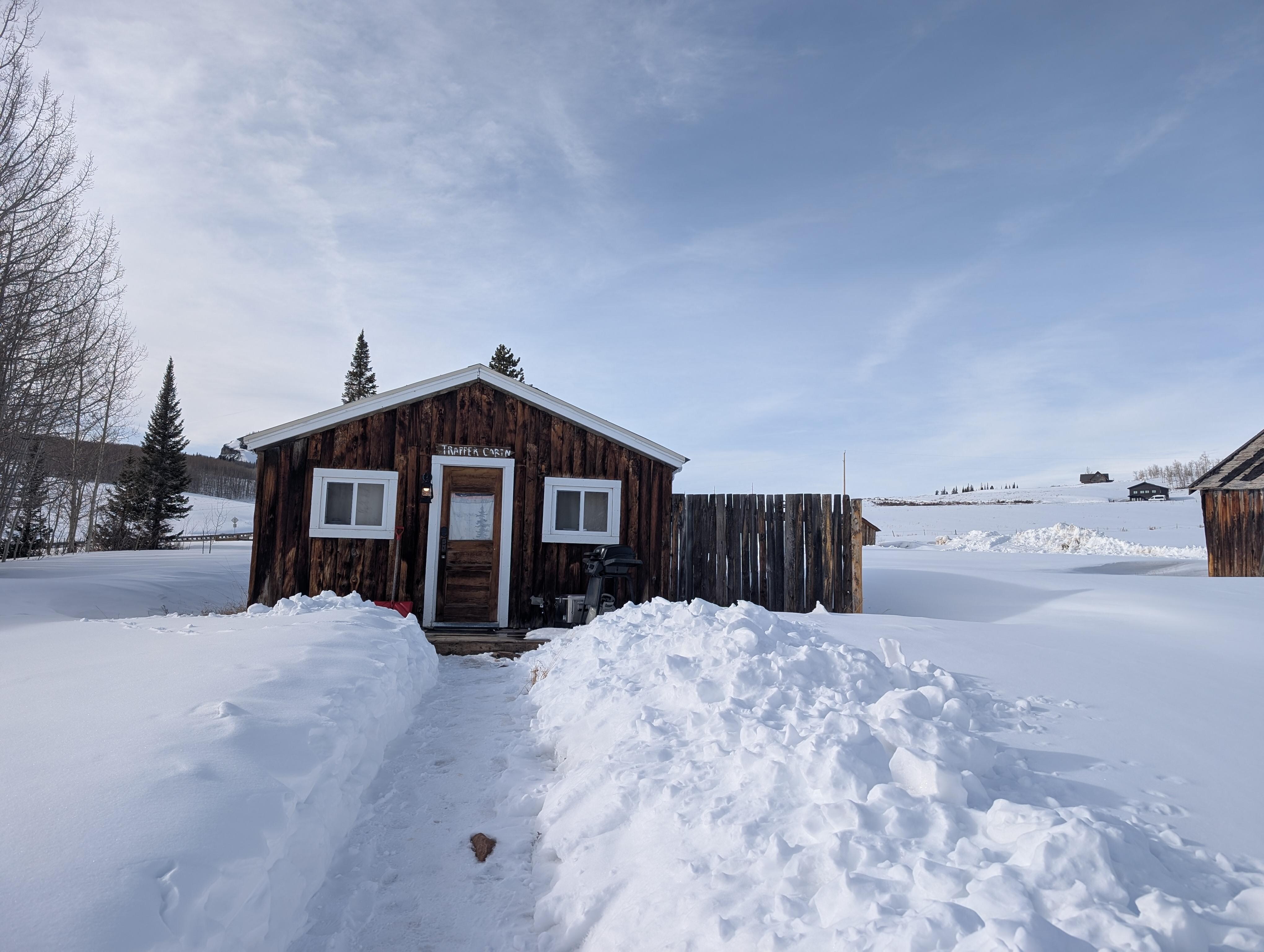 looking North to cabin entrance