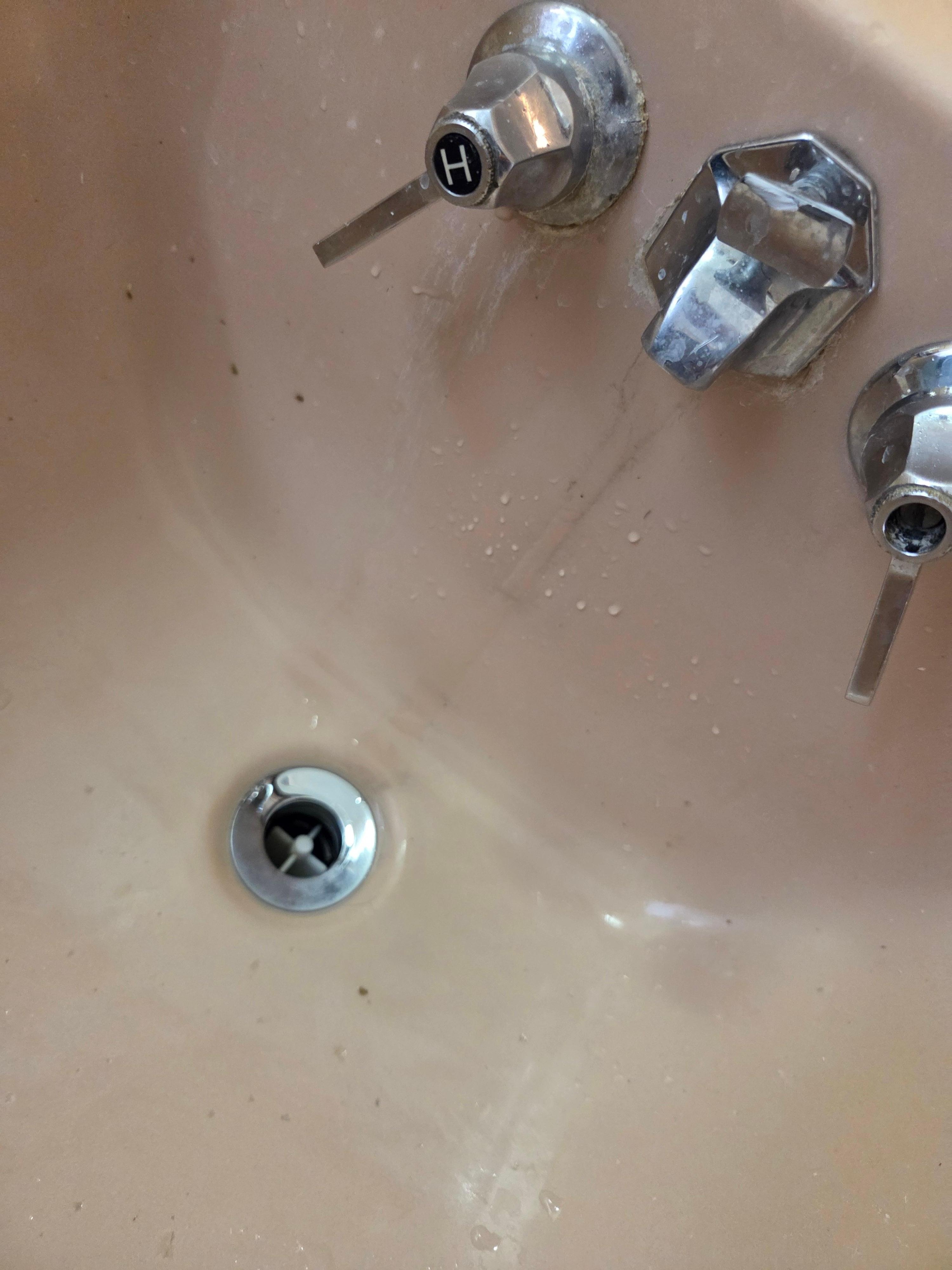 Bathroom sink not cleaned