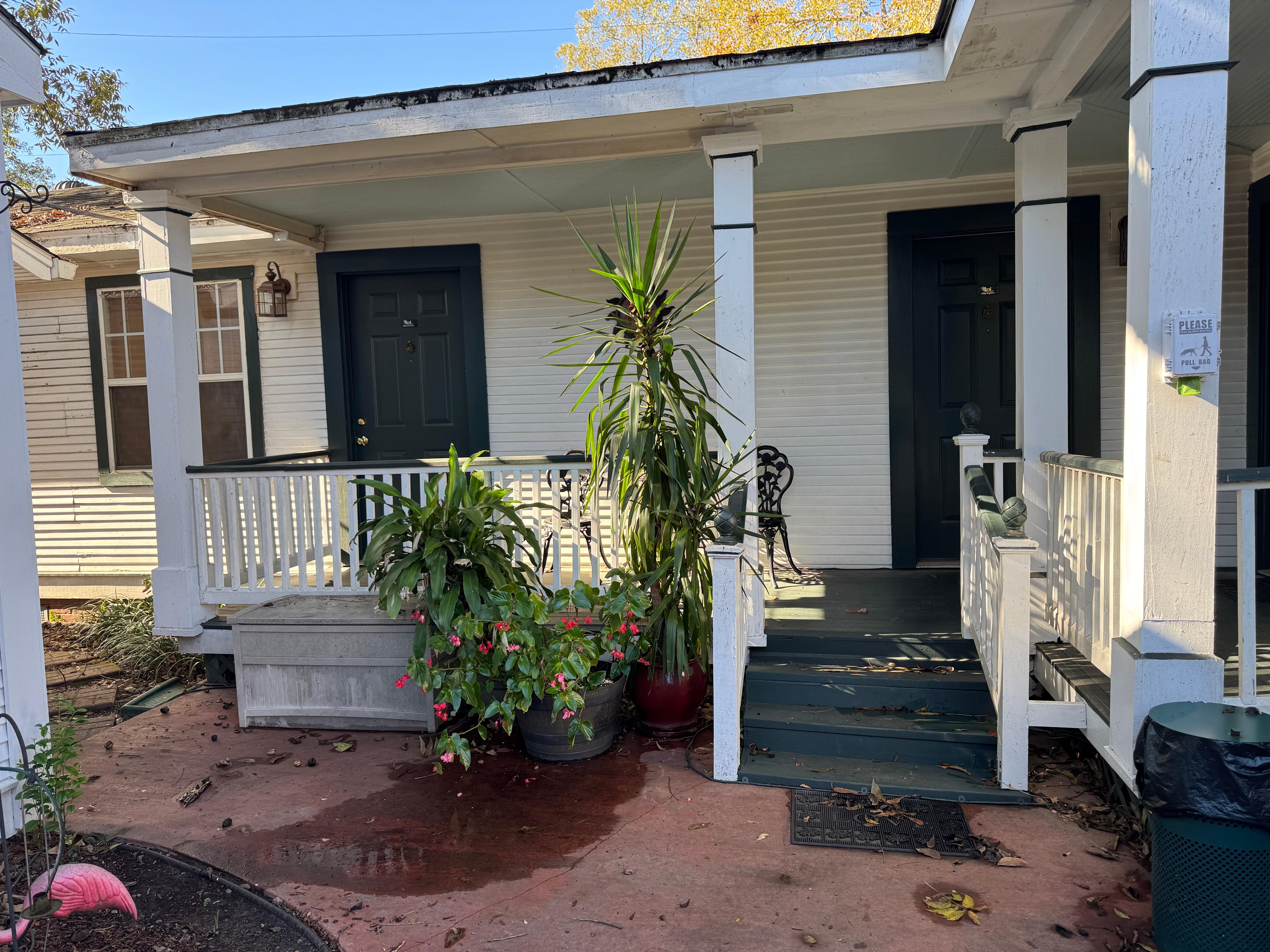 Side patio available to sit and have breakfast