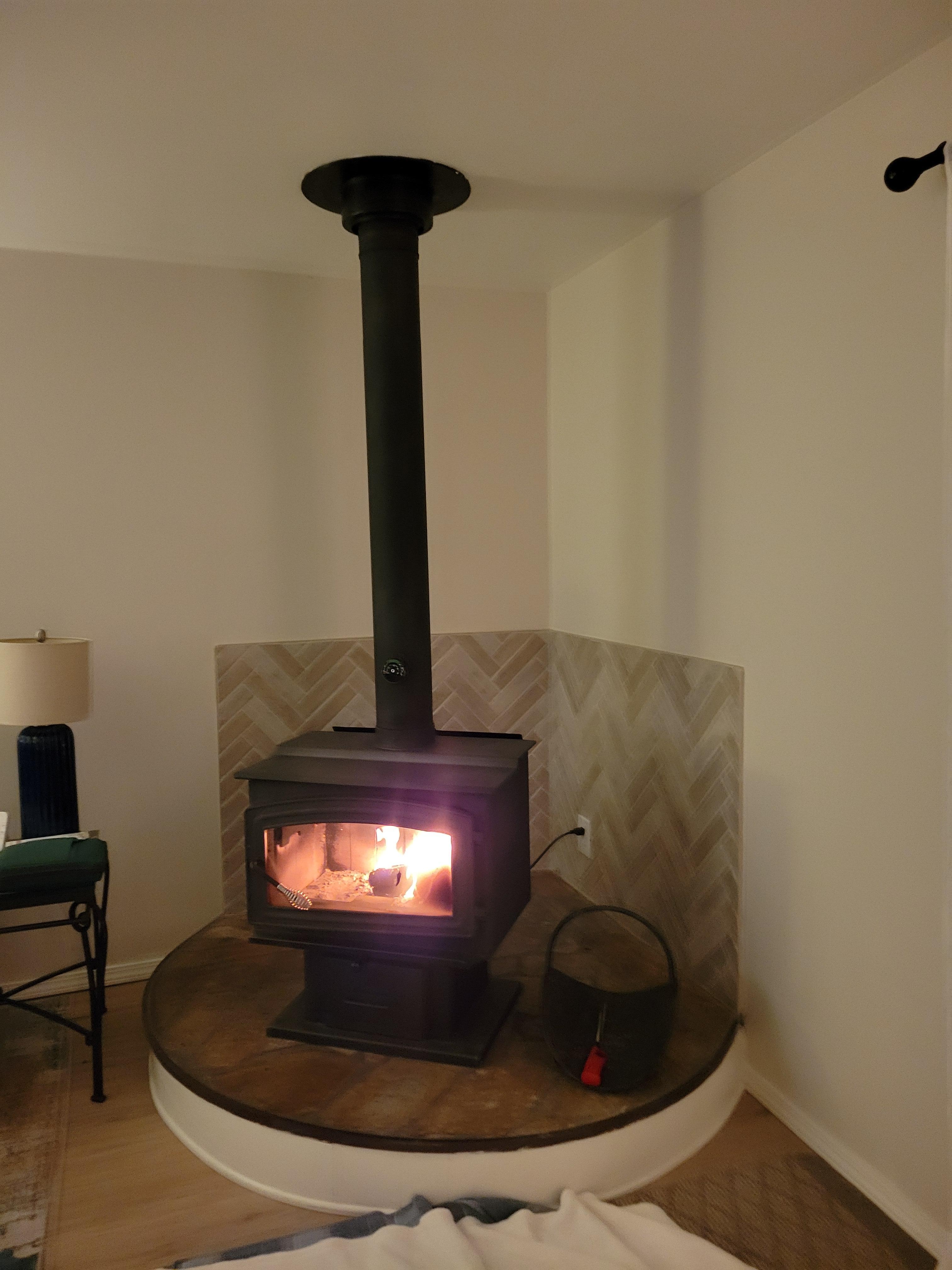 Logs provided for stay make for cozy evenings.