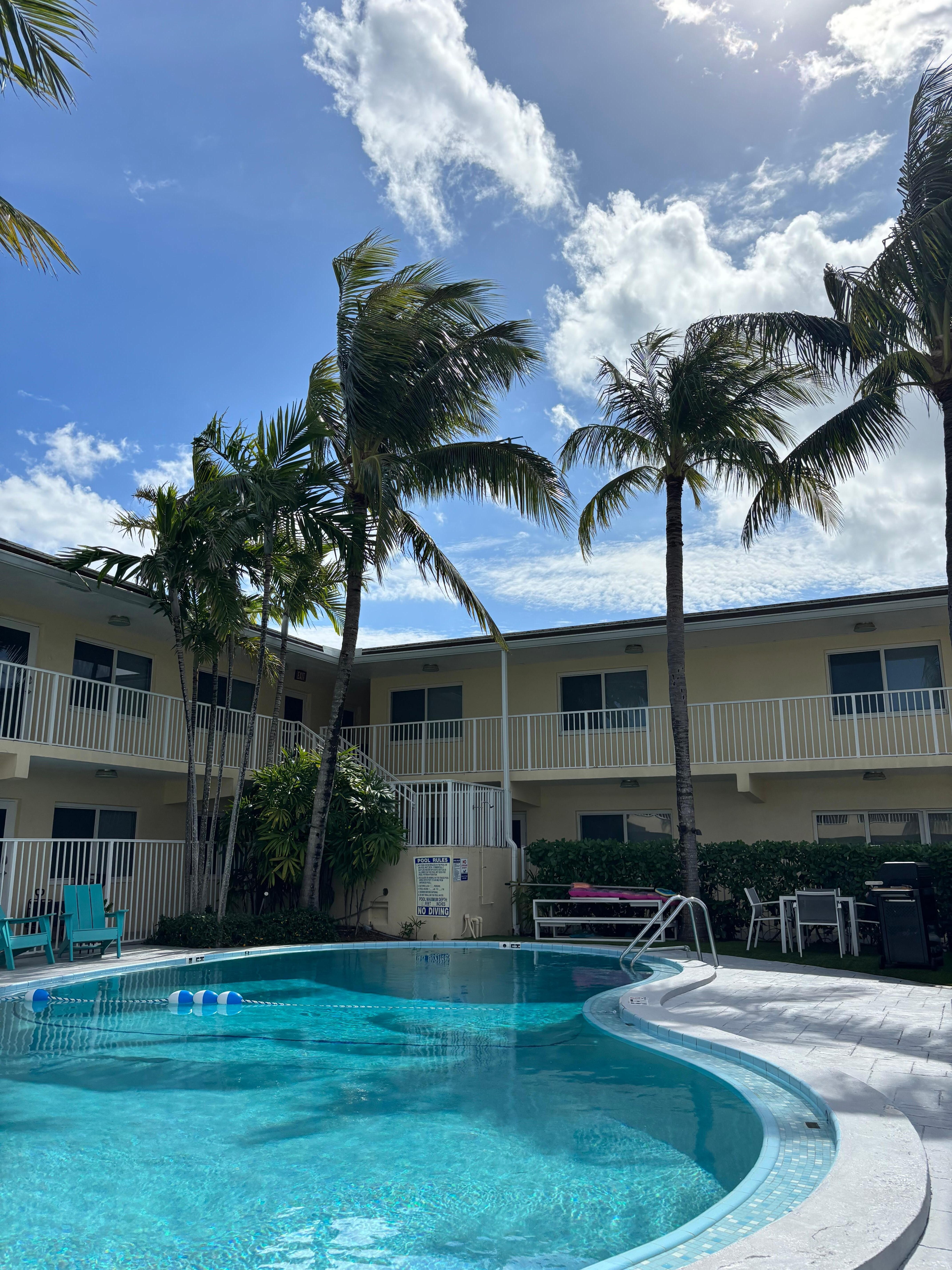 The beautiful view from inside of the pool
Area . 